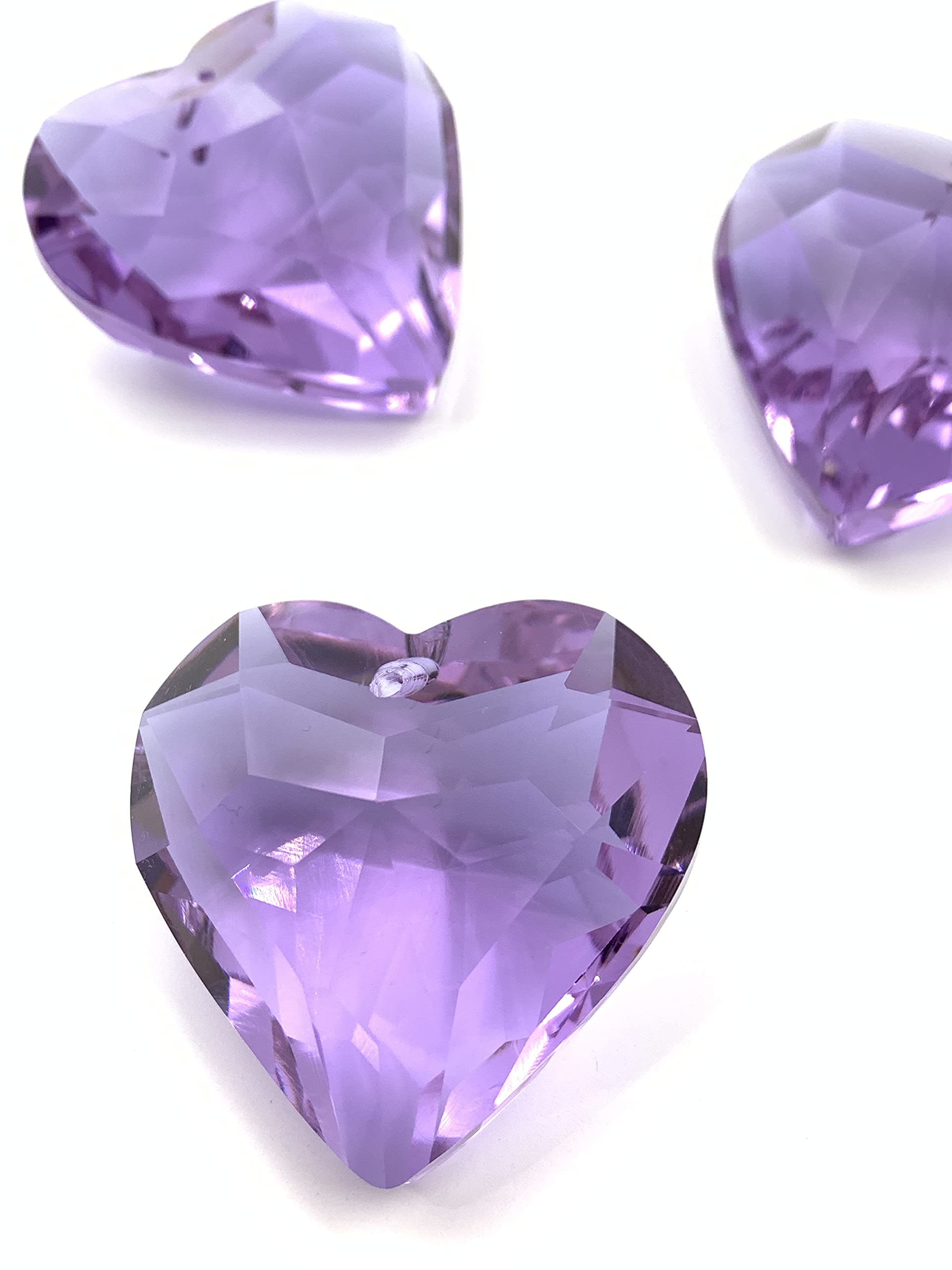 Amazon.co.jp: ハート型 サンキャッチャー パーツ クリスタル カラフル